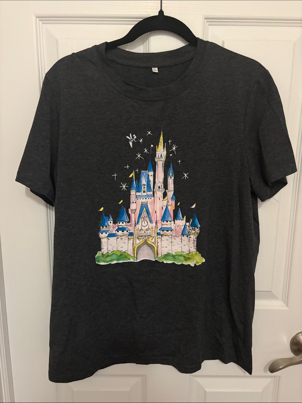 Charcoal Disney Castle Graphic Short Sleeve Tee